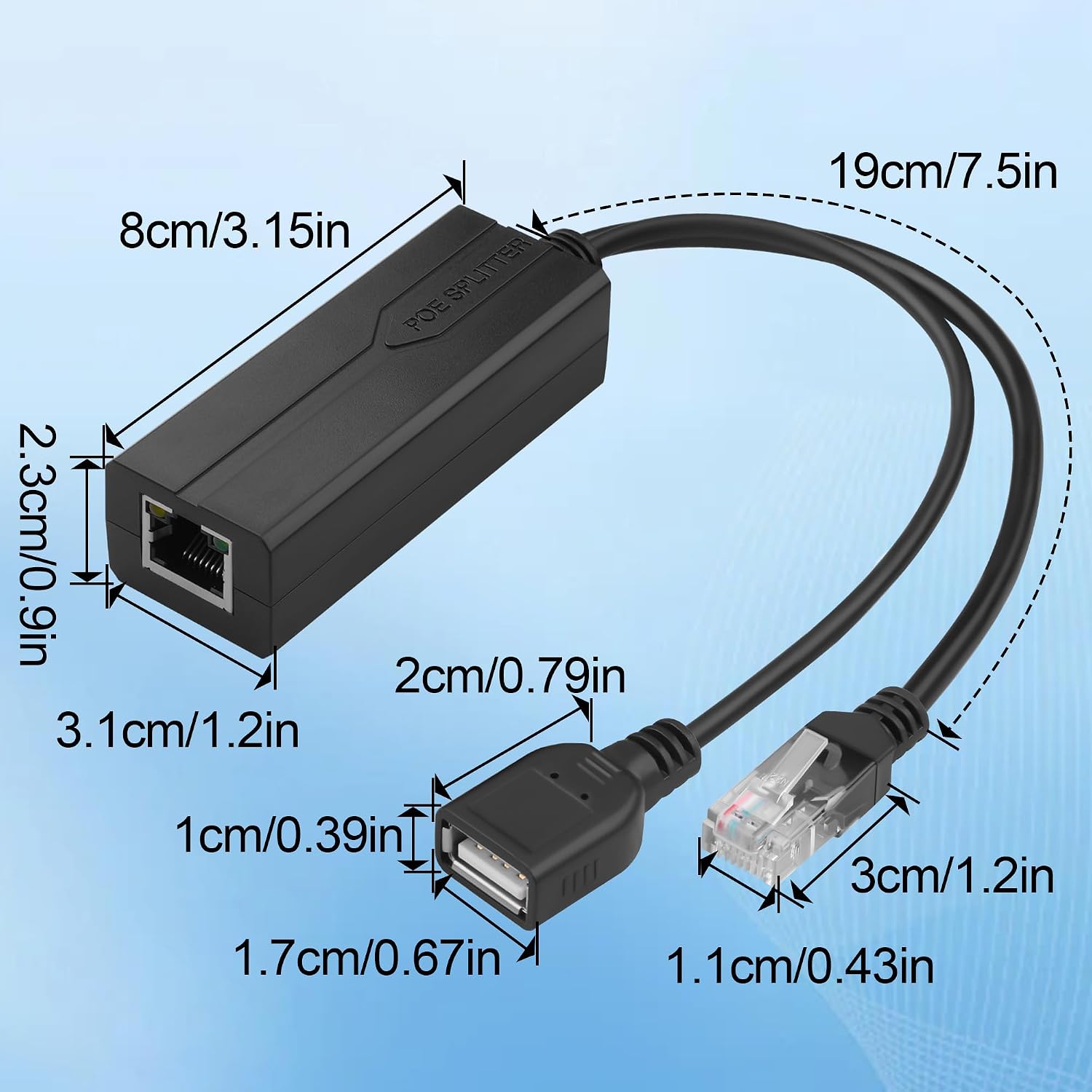 PoE Splitter 5V 2.4A USB Type  - Power Over Ethernet review and price